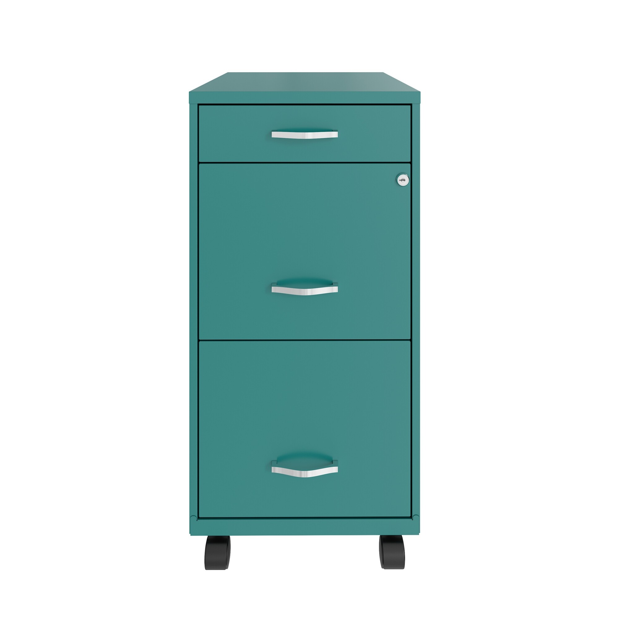 Hirsh Industries, 3 Drawer Mobile Letter Width File Cabinet, Width 14.25 in, Depth 18 in, Height 29.52 in, Model# 24421